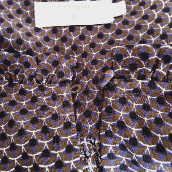 NEW Cream Women's Ultra Violet Geo CRVimma Dress - Kim Fit - Midi Dress Size 8 - Picture 7 of 16